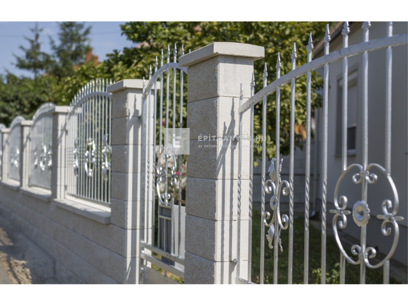 Leier Architektúra kerítéskő sarokelem törtfehér 20x40x20 cm