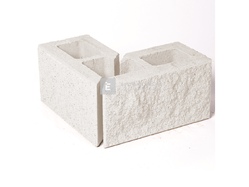 Leier Architektúra kerítéskő sarokelem törtfehér 20x40x20 cm