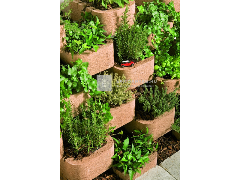 Leier Kaiserstein rézsűkő barna 25x31x12,5 cm