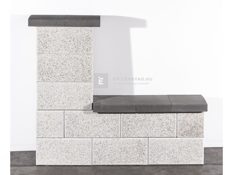 Leier Modern Kerítéskő normál finomszórt törtfehér 40x20x20 cm
