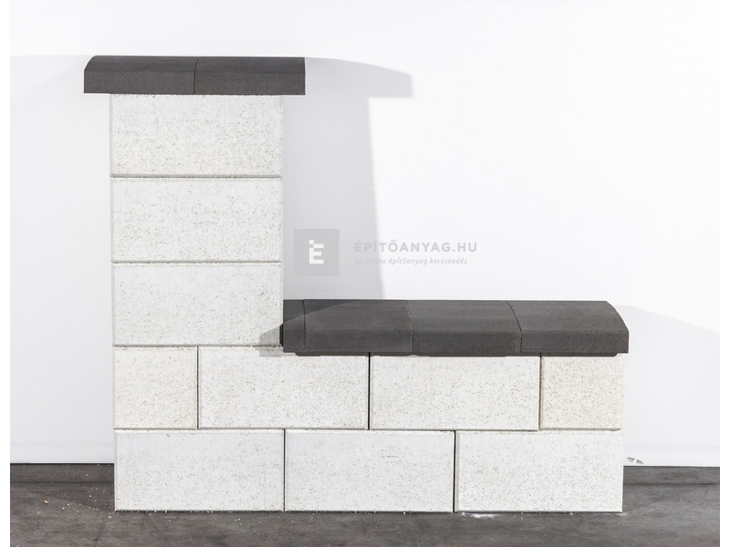 Leier Modern Kerítéskő normál natúr törtfehér 40x20x20 cm