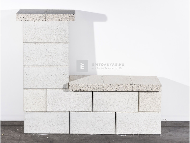 Leier Modern Kerítéskő normál natúr törtfehér 40x20x20 cm