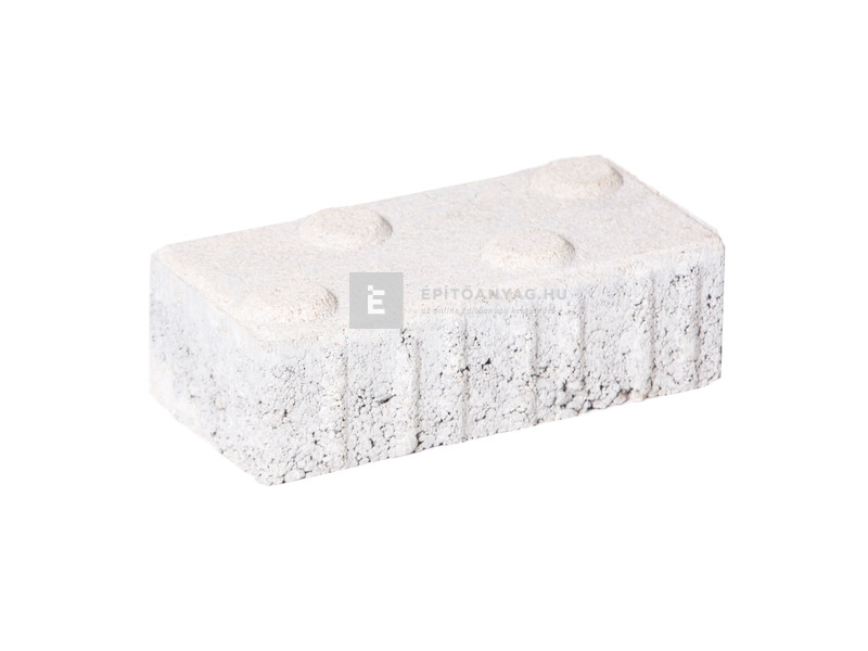 Leier taktilis jelzőkő pogácsás, fehér 10x20x6 cm