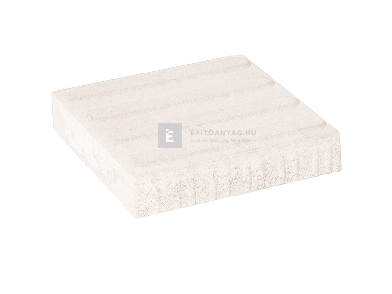 Leier taktilis vezetőkő bordás, fehér 30x30x6 cm