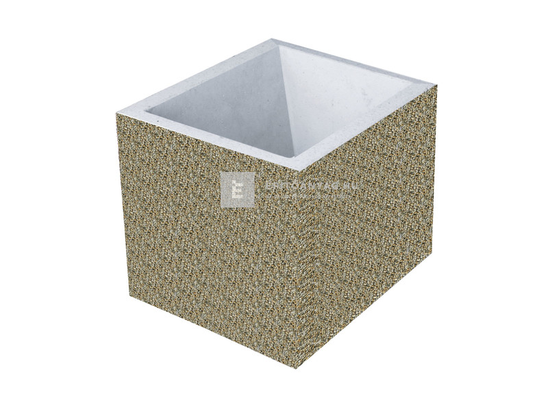 Leier virágtartó láda gyöngykavicsos 30x30x30 cm