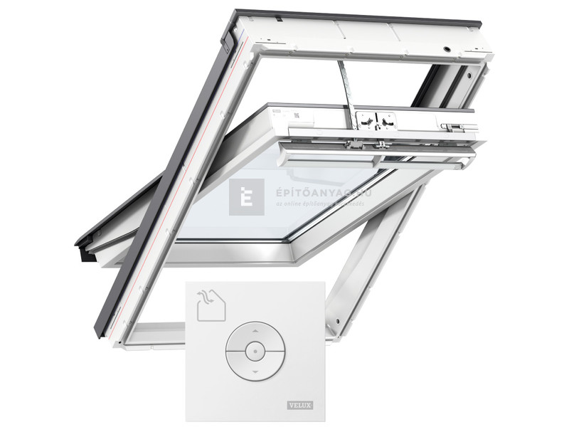 Velux INTEGRA GGU MK06 Elektromos billenő tetőtéri ablak,pur bevonat, háromrétegű üveg 78x118 cm