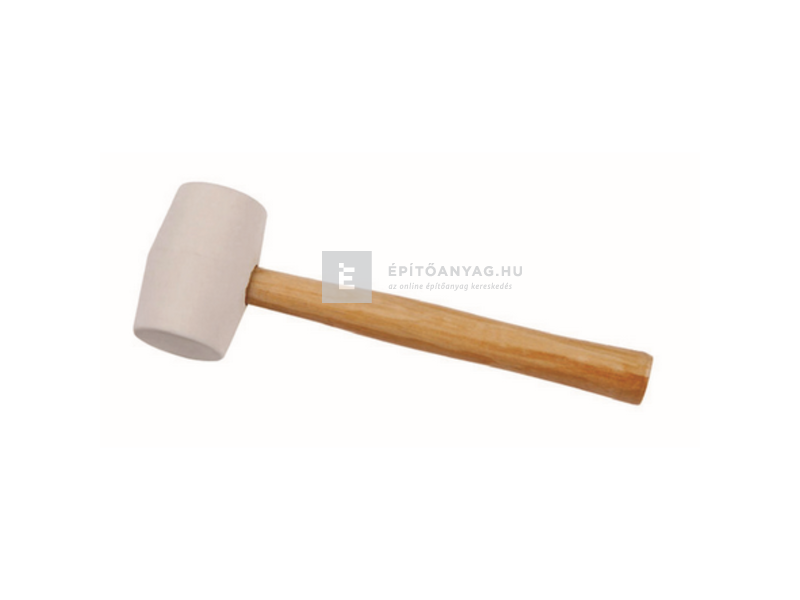 Gumikalapács fehér gumival, fa nyéllel 80 mm
