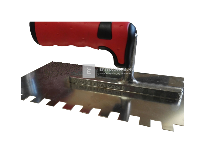 Rozsdamentes glettelő soft, 28x13 cm, 15x15 mm fogazattal