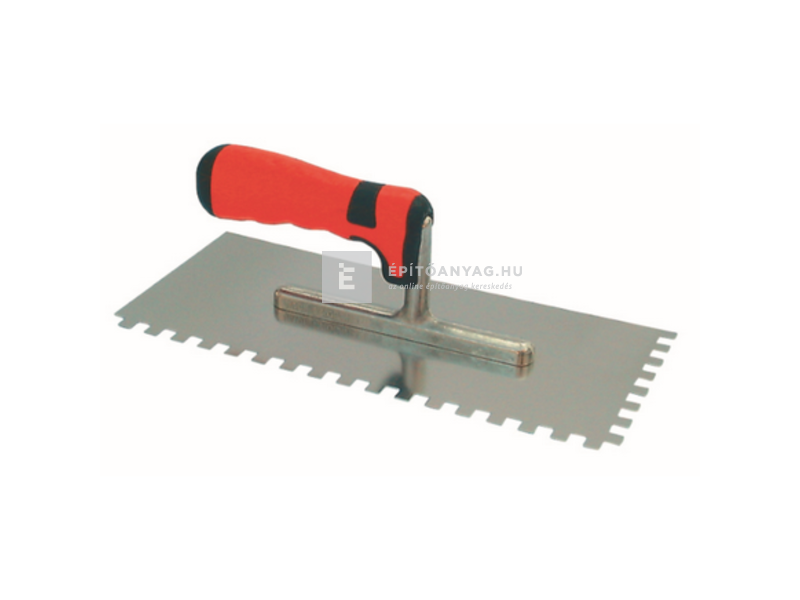 Rozsdamentes glettelő soft, 28x13 cm 12x12 mm fogazattal