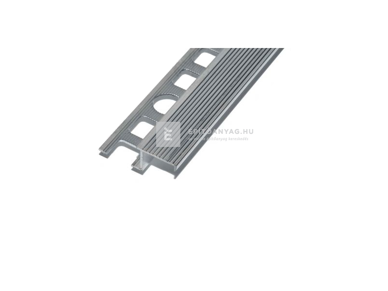 Salag alumínium barázdált lépcsőprofil 10 mm, natúr alumínium 2,5 m