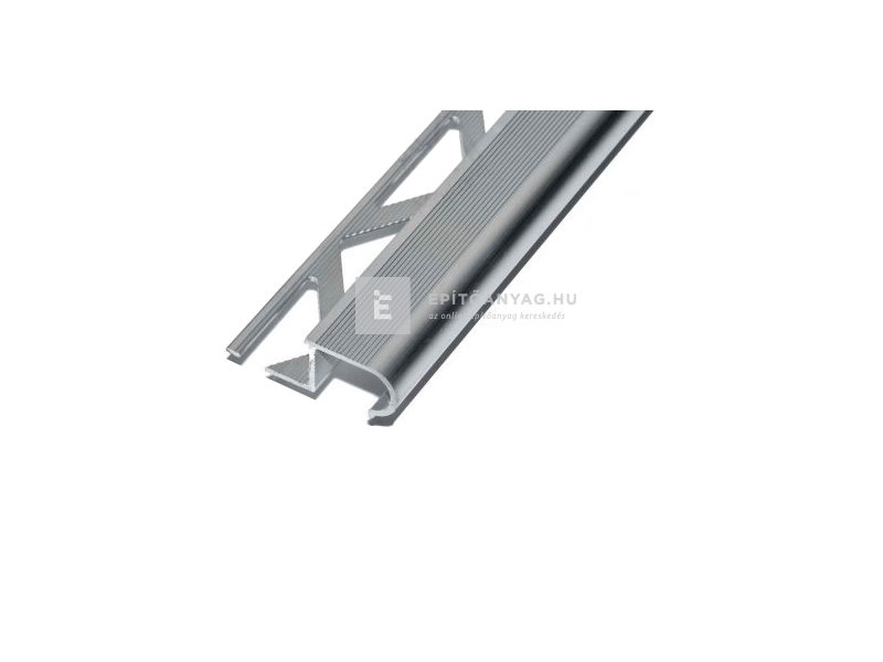 Salag alumínium barázdált, íves lépcsőprofil 10 mm, natúr alumínium 2,5 m