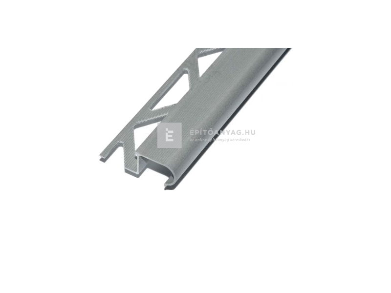 Salag alumínium barázdált, íves lépcsőprofil 10 mm, eloxált ezüst 2,5 m