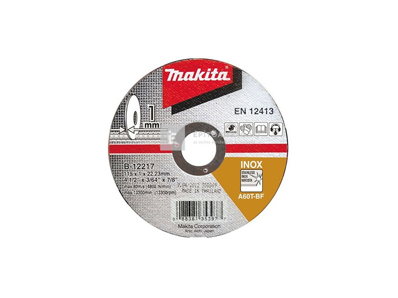 Makita vágótárcsa inox, 115 mm