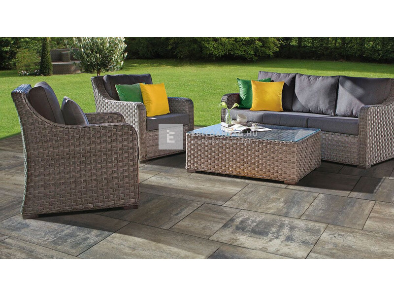 Semmelrock Citytop Grande Kombi térkő grafit-terra 6 cm