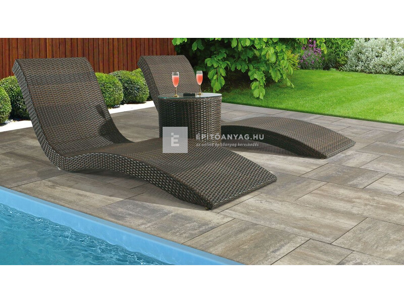 Semmelrock Citytop Grande Kombi térkő grafit-terra 6 cm