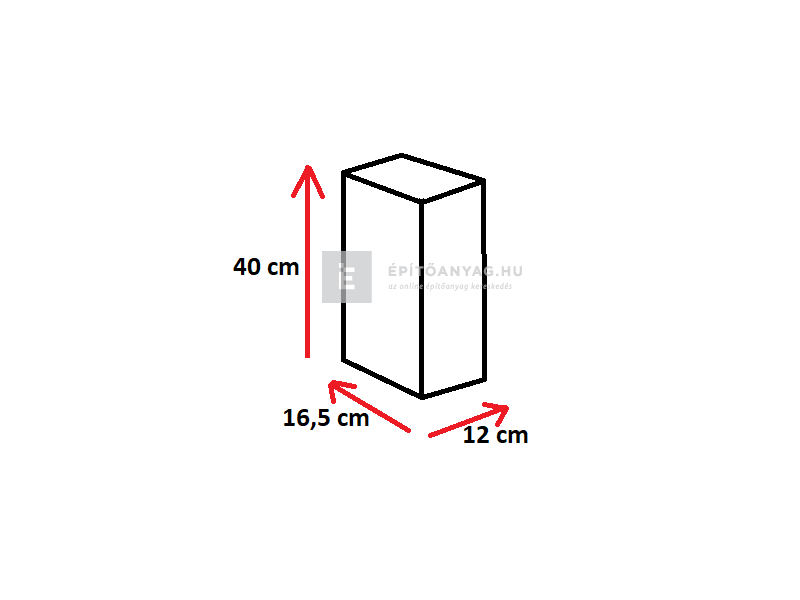 Semmelrock Citytop Paliszád szürke 40x12x16,5 cm