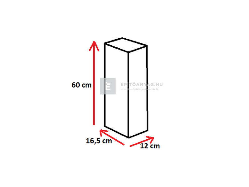 Semmelrock Citytop Paliszád szürke 60x12x16,5 cm