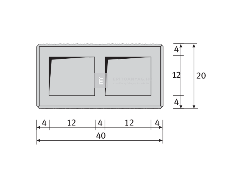 Semmelrock Rivago kerítéselem normálkő mokka 40x20x16 cm
