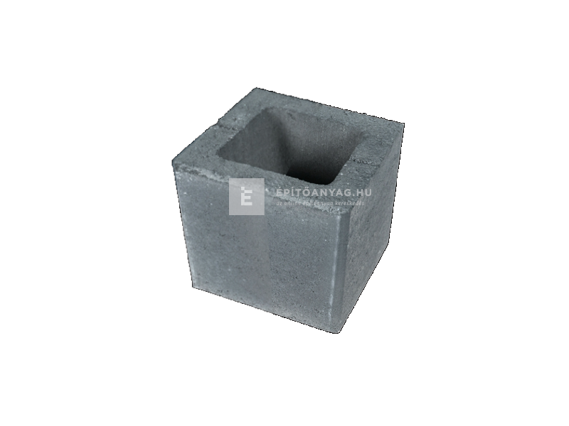 újHÁZ Modern kerítéskő natúr félkő carbon 20x20x20 cm