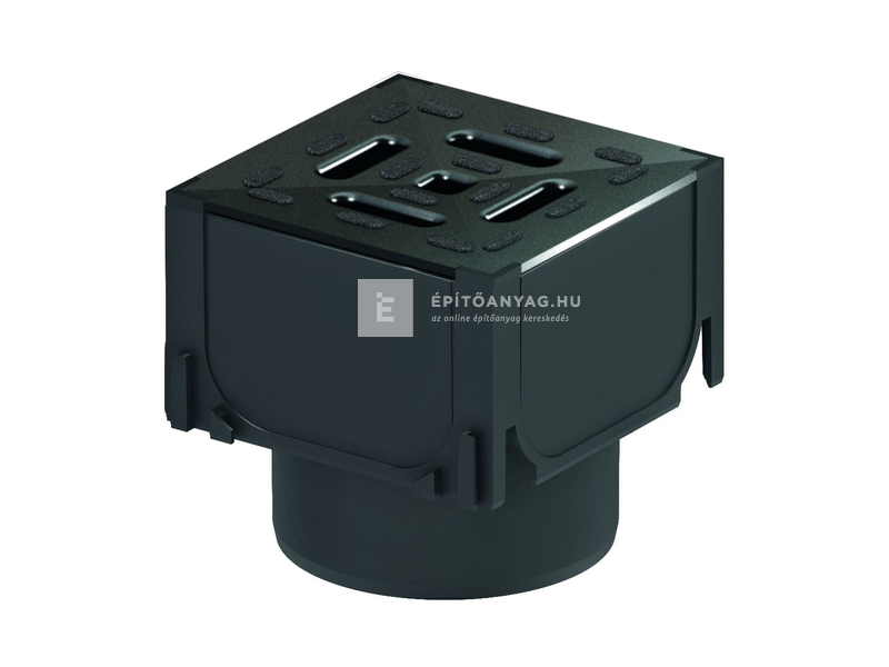 Aco Hexaline 2.0 Csatlakozóelem, függőleges DN110 csőcsonkkal fekete