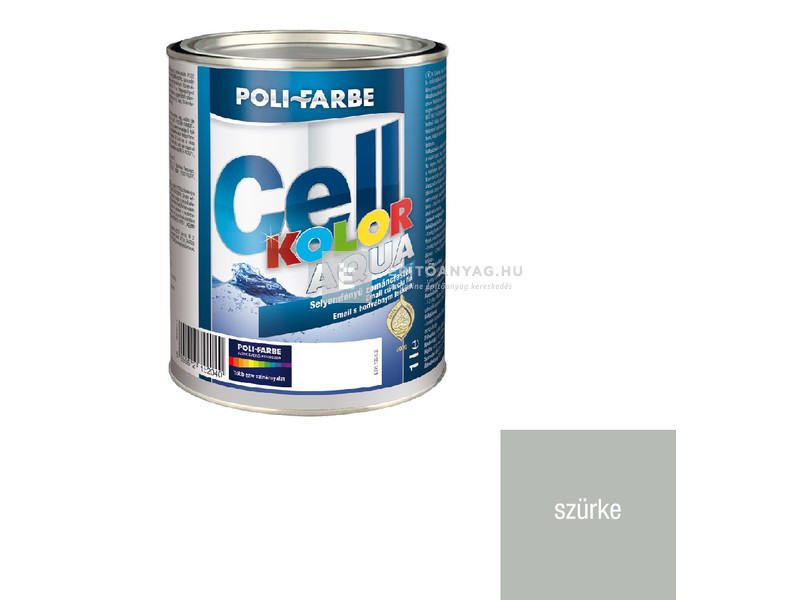 Poli-Farbe Cellkolor Aqua Zománcfesték selyemfényű szürke 1 l
