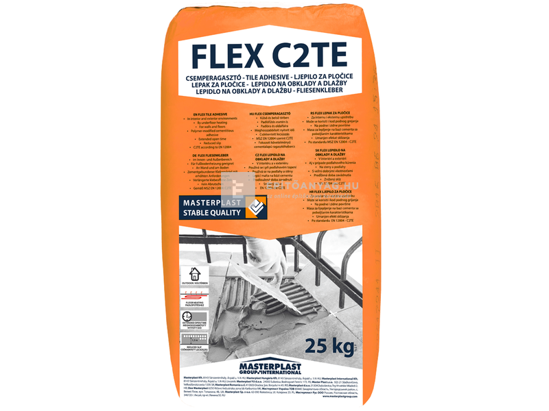 Masterplast flexibilis ragasztóhabarcs C2TE 25 kg