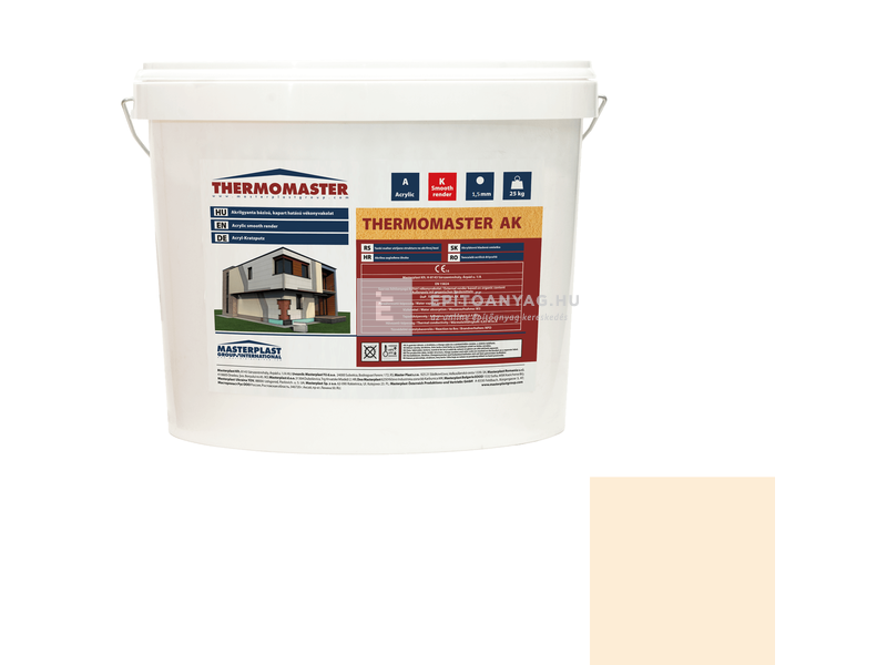 MP Thermomaster Akril vékonyvakolat, kapart 1,5 mm 02-F, 25 kg