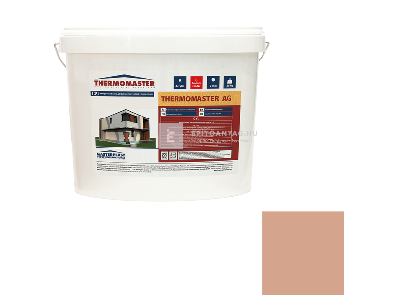 MP Thermomaster Akril vékonyvakolat, gördülőszemcsés 2 mm 12-C, 25 kg
