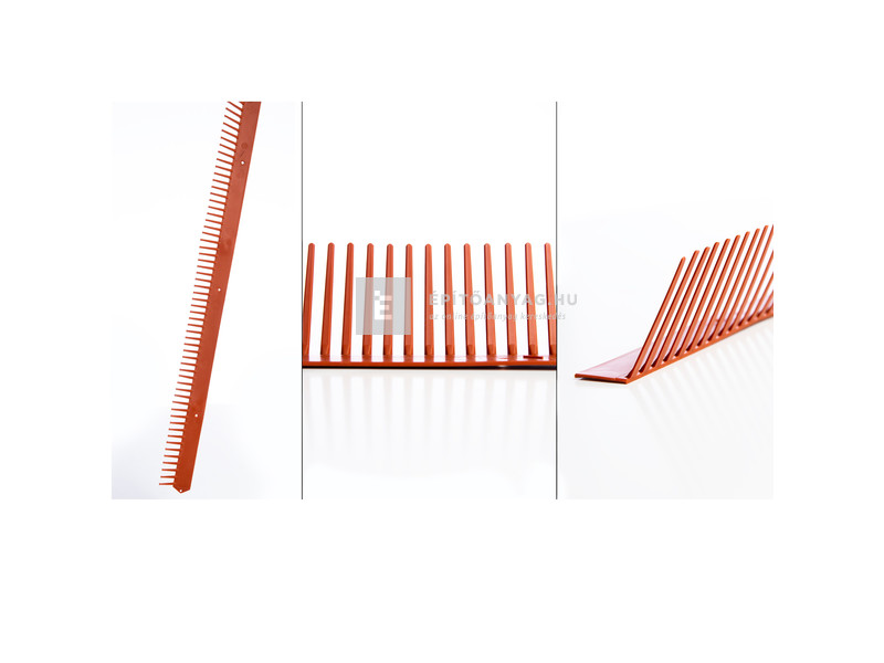 Ereszlezáró fésű téglavörös 1 m