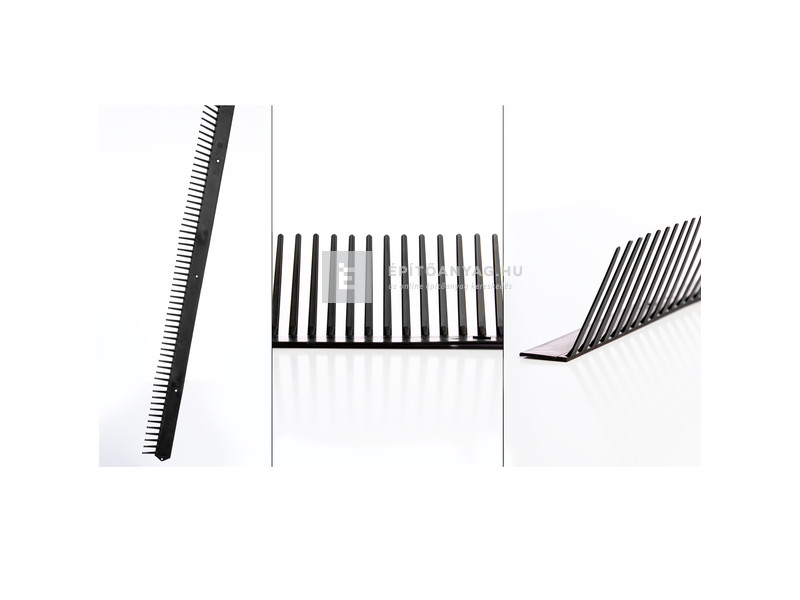 Ereszlezáró fésű fekete 1 m