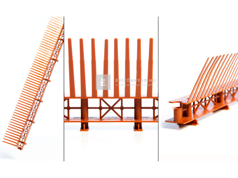 Ereszszellőző léc + fésű téglavörös 1 m