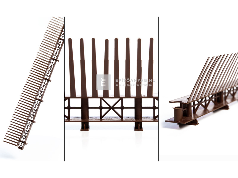 Ereszszellőző léc + fésű barna 1 m