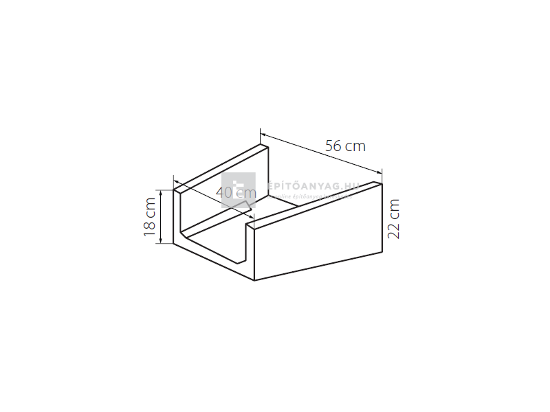 KK Kavics Atlasz Surrantóelem műanyagszállal erősített 56x40x50 cm
