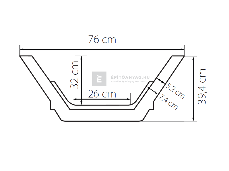 KK Kavics Atlasz Mederelem 76x50x30 cm
