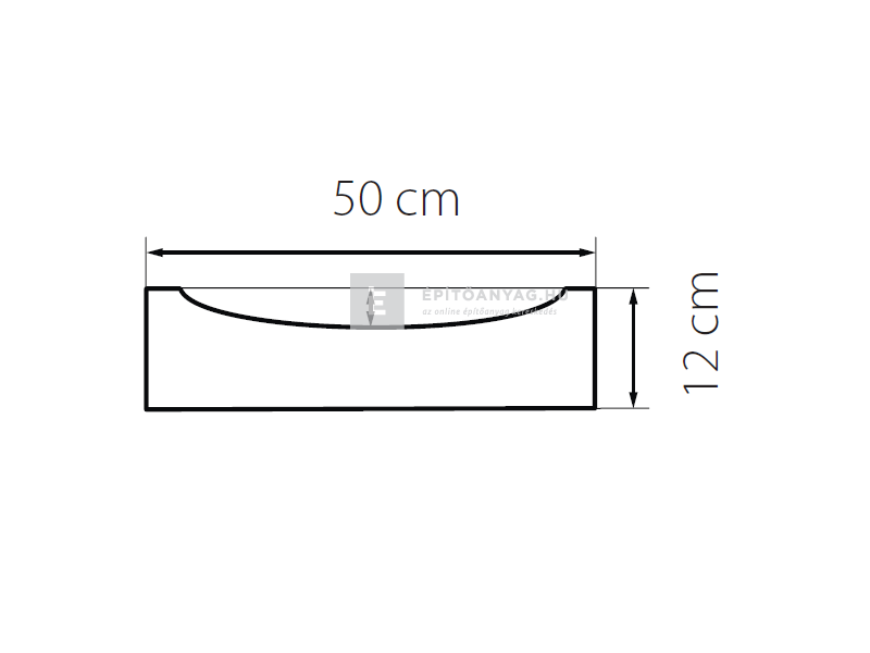 KK Kavics Atlasz Folyókaelem, 3 cm mély 50x33x12 cm