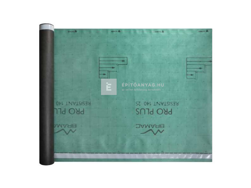 Bramac Pro Plus Resistant 140 2S páraáteresztő tetőfólia 140 g, 2 ragasztósávval 75 m2