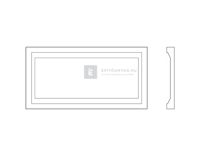 KK Kavics Atlasz Kerítéspalló vasbeton KL 300x50x7 cm