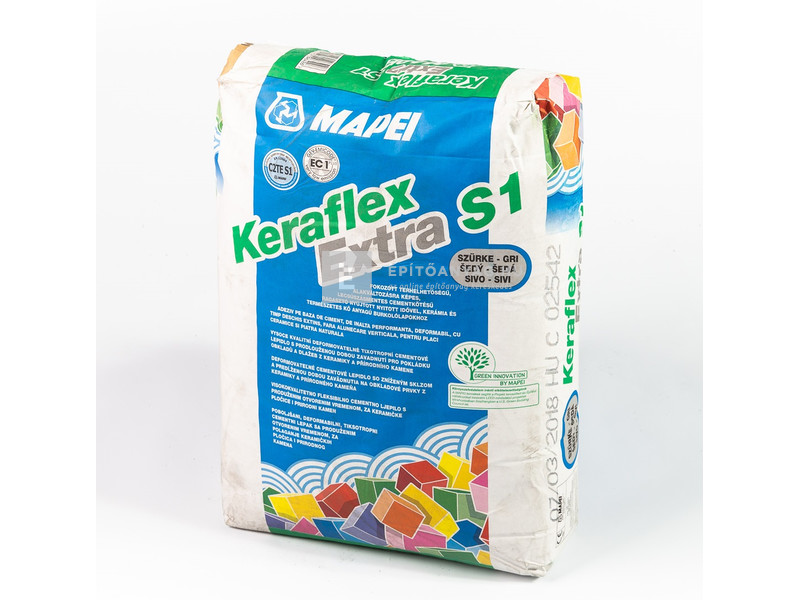 Mapei Keraflex Extra S1 kerámiaburkolat ragasztó szürke 25 kg
