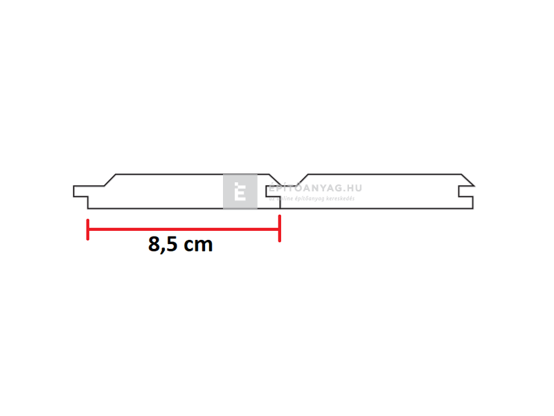 Pabst Lambéria AB minőség luc fenyő, trapéz F profil 12,5x96x4000 mm 10 db/csomag