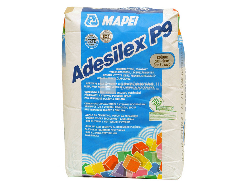 Mapei Adesilex P9 Kerámiaburkolat ragasztó C2TE szürke 25 kg