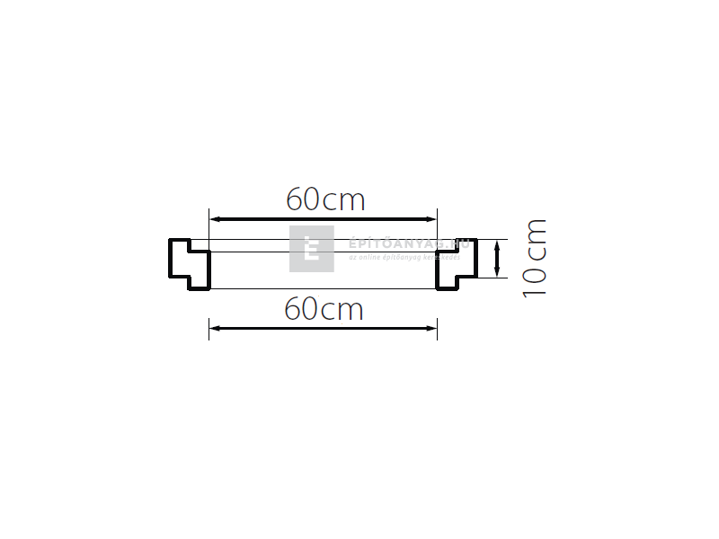KK Kavics Atlasz Aknaszűkítő-magasító 60x10 cm