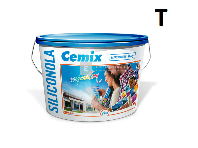 Cemix-LB-Knauf SiliconOla Szilikon színezővakolat, kapart 1,5 mm 4001 white 25 kg