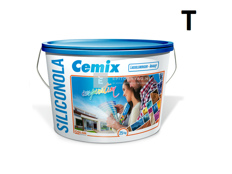 Cemix-LB-Knauf SiliconOla Szilikon színezővakolat, kapart 2 mm 4001 white 25 kg