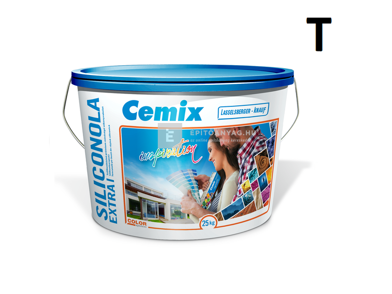 Cemix-LB-Knauf SiliconOla Extra Szilikon színezővakolat, kapart 1,5 mm 4001 white 25 kg