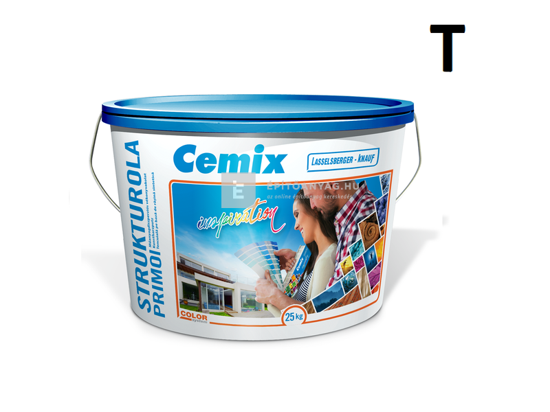 Cemix-LB-Knauf StrukturOla Primo Diszperziós színezővakolat, dörzsölt 2 mm 4001 white 25 kg