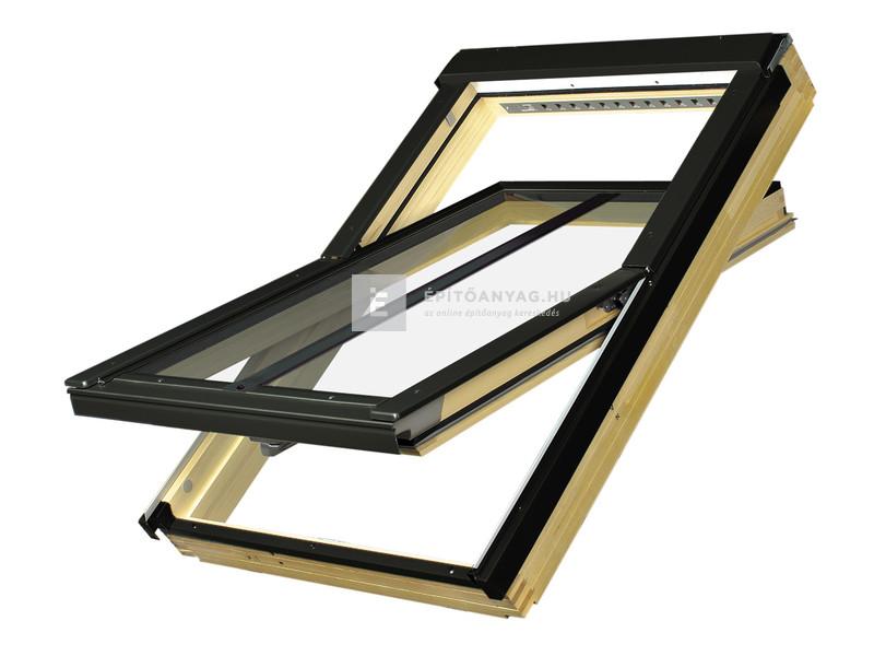 Fakro FTP-V U4 FSC Billenő fa tetőablak, 3 rétegű üveggel méret: 07, 78x140 cm