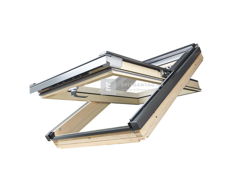 Fakro FTP-V U4 FSC Billenő fa tetőablak, 3 rétegű üveggel méret: 01, 55x78 cm