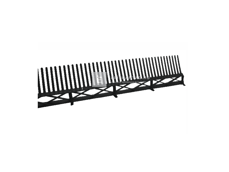 TF Fésűs eresz szellőzőelem antracit 3x6 cm x 1 m (25 mm x 1 m)