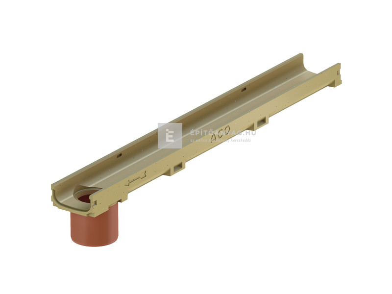 Aco SELF Euromini60 Polimerbeton folyókatest, alsó DN100 kiv. 1 m