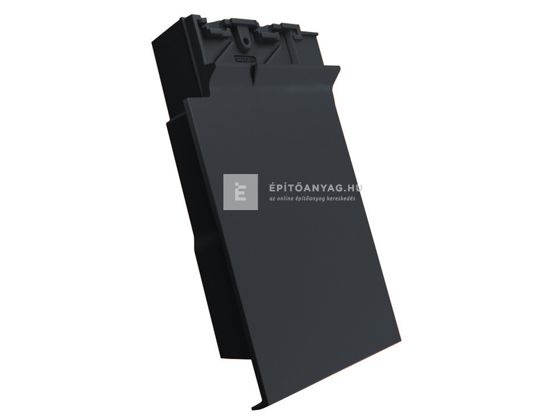 Creaton SIMPLA taréjszellőző szegélycserép bal Nuance fekete matt engóbozott